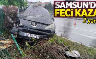 Samsun'da feci kaza: 2 yaralı