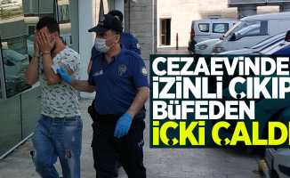 Cezaevinden izinli çıkıp büfeden içki çaldı