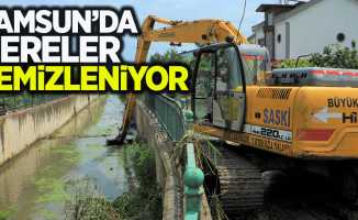 Samsun'da dereler temizleniyor