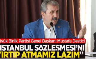 Destici: "İstanbul Sözleşmesi'ni yırtıp atmamız lazım"