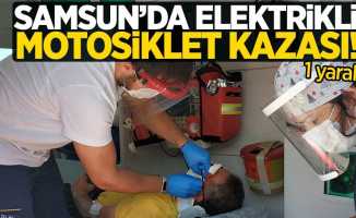 Samsun'da  elektrikli motosiklet kazası