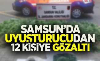 Samsun'da uyuşturucudan 12 kişiye gözaltı