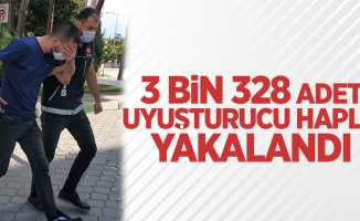  3 bin 328 adet uyuşturucu hapla yakalandı