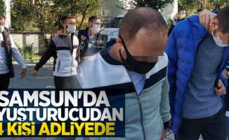 Samsun'da uyuşturucudan 4 kişi adliyede