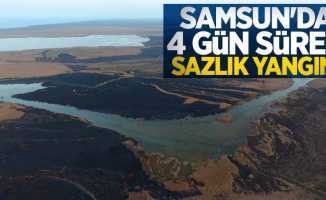 Samsun'da 4 gün süren sazlık yangını 