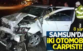 Samsun'da iki otomobil çarpıştı! 8 yaralı