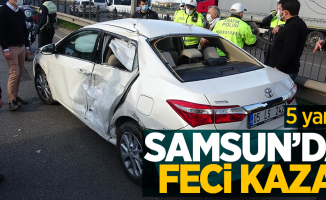 Samsun'da feci kaza