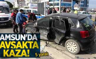 Samsun'da kavşakta kaza: 5 yaralı