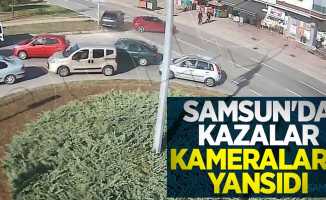 Samsun'da kazalar kameralara yansıdı