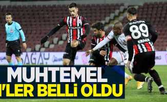 Muhtemel 11'ler belli oldu 