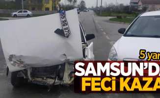 Samsun'da feci kaza