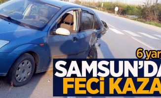 Samsun'da feci kaza