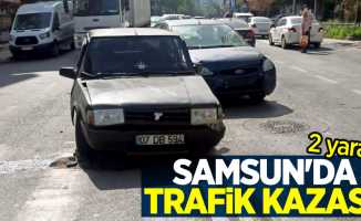 Samsun'da trafik kazası: 2 yaralı