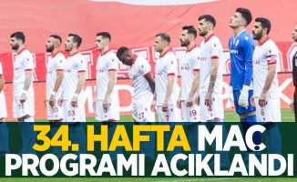 34.Hafta maç programı açıklandı ..