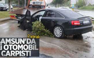 Samsun'da iki otomobil çarpıştı: 2 yaralı