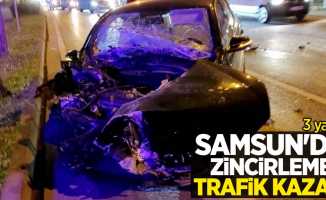 Samsun'da zincirleme trafik kazası: 3 yaralı