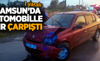 Samsun'da otomobil tır ile çarpıştı