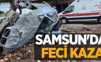 Samsun'da feci kaza