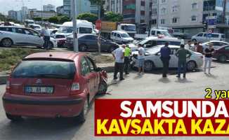 Samsun'da kavşakta kaza: 2 yaralı