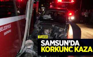 Samsun'da korkunç kaza; 8 yaralı