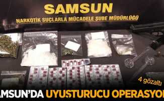 Samsun'da uyuşturucu operasyonu: 4 gözaltı