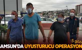 Samsun'da uyuşturucu operasyonu: 5 gözaltı