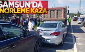 Samsun'da zincirleme trafik kazası