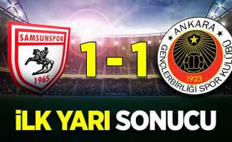 Samsunspor - G.Birliği llk yarı sonucu