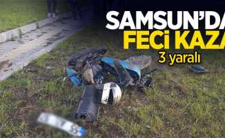 Samsun'da feci kaza: 3 yaralı