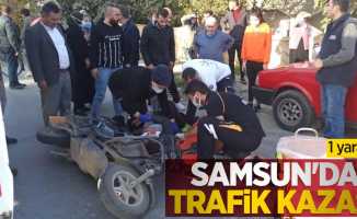 Samsun'da trafik kazası: 1 yaralı