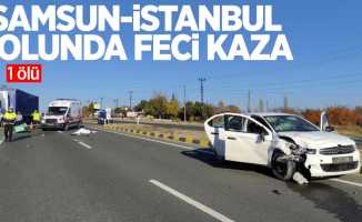 Samsun-İstanbul yolunda feci kaza: 1ölü