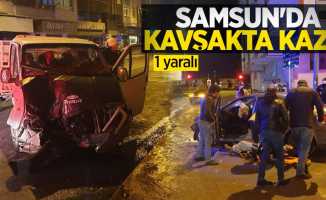 Samsun'da kavşakta kaza: 1 yaralı