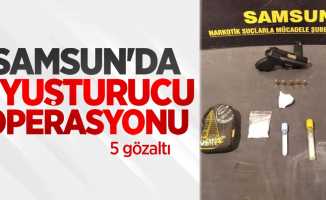 Samsun'da uyuşturucu operasyonu: 5 gözaltı