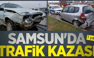 Samsun'da trafik kazası: 1 yaralı