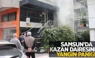 Kazan dairesinde yangın paniği