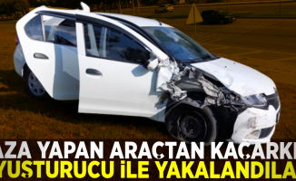 Kaza Yapan Araçtan Kaçarken Uyuşturucu İle Yakalandılar!