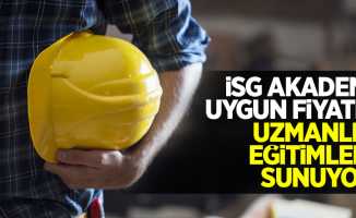 İSG Akademi uygun fiyatlı uzmanlık eğitimleri sunuyor