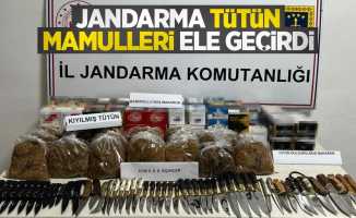 Jandarma tütün mamulleri ele geçirdi