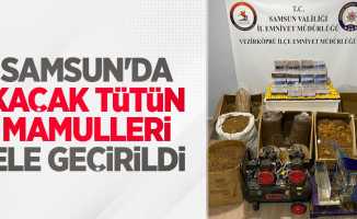 Samsun'da kaçak tütün mamulleri ele geçirildi