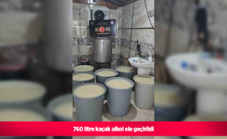 760 litre kaçak alkol ele geçirildi