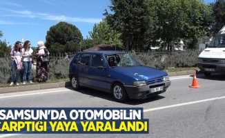 Samsun'da otomobilin çarptığı yaya yaralandı