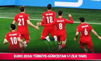EURO 2024: Türkiye: 1 - Gürcistan: 1 (İlk yarı)