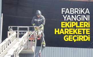 Fabrika yangını ekipleri harekete geçirdi