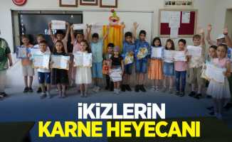 İkizlerin karne heyecanı