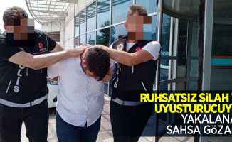 Ruhsatsız silah ve uyuşturucuyla yakalanan şahsa gözaltı