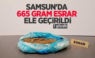 Samsun'da 665 gram esrar ele geçirildi: 1 gözaltı
