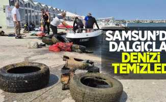 Samsun'da dalgıçlar denizi temizledi