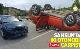 Samsun'da iki otomobil çarpıştı: 1 yaralı