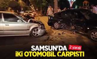 Samsun'da iki otomobil çarpıştı: 2 yaralı