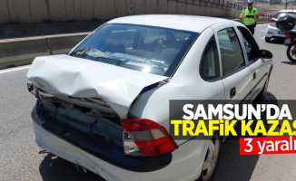 Samsun'da trafik kazası: 3 yaralı